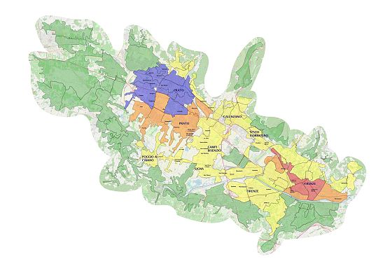 La mappa delle zone interessate