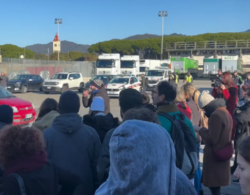 La manifestazione a Carrara 