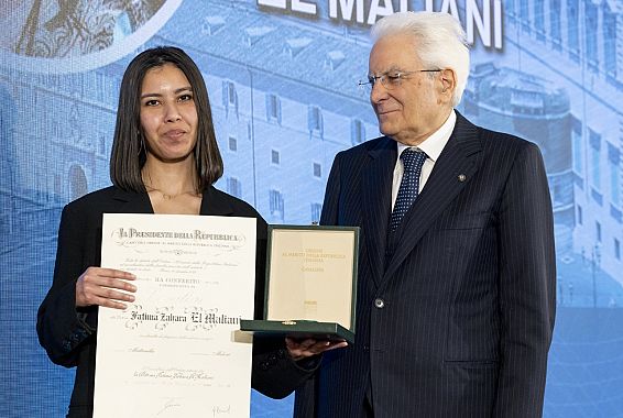  Fatima Zahra El Maliani insignita dal presidente Mattarella