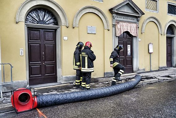 L'intervento a seguito del crollo, nel 2019