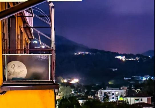 L'aurora boreale da Montecatini Terme