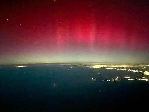 L'aurora boreale sui cieli di Pisa