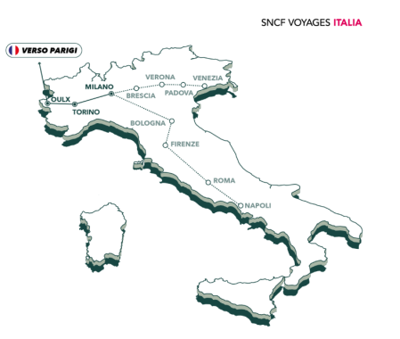 I collegamenti Alta velocit&agrave; che saranno coperti dai treni francesi